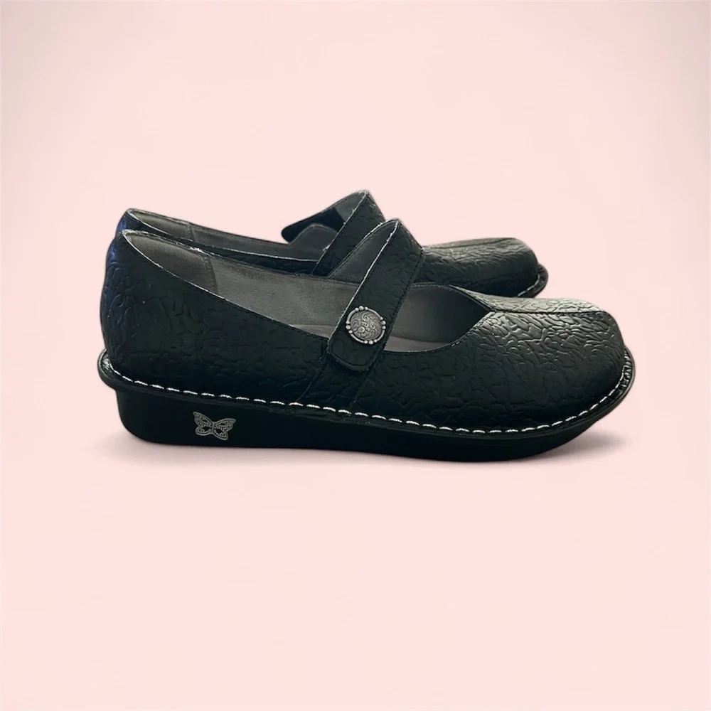 Alegria Women's Black Mary Jane Shoes - Picture 3 of 7